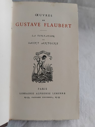 Gustave flaubert tentation - gustave, la