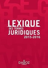 Lexique des termes juridiques 2015-2016 - 23e éd. d... | Livre | état acceptable