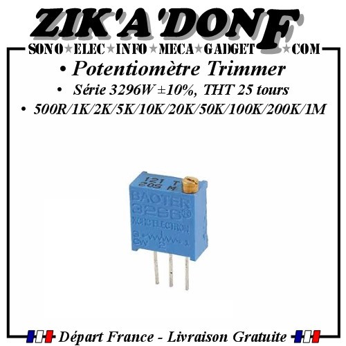 Potentiomètre trimmer 3296w - trimmer,