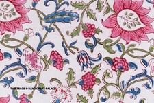 Tissu D'Enduit À La Main En Coton Toile D'Inde Pour Nappe 3 YD