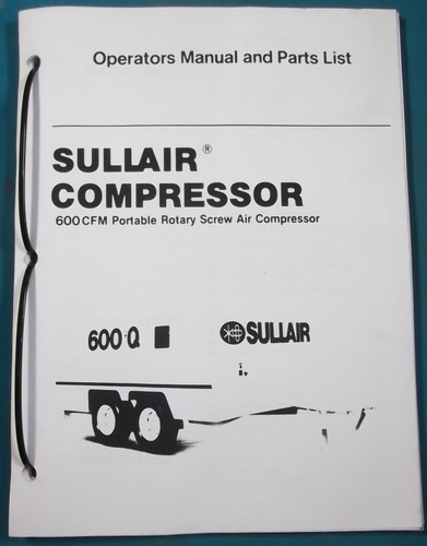 Sullair 600 cfm - cfm, air