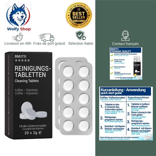 Tablettes nettoyage machine - tablettes,