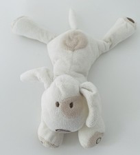 5661?OBAIBI OKAIDI Doudou Peluche Chien Dog Blanc Crème Beige Cocard 20cm