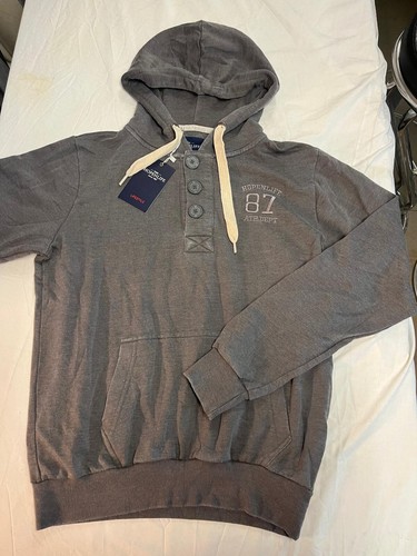 Sweat capuche gris - à,