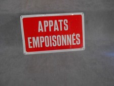 Plaque Panneau en métal alu  APPATS EMPOISONNES Signalisation  33 cm
