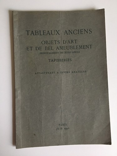 Catalogue vente tableaux - vente,