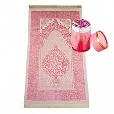Tapis de prière rose en