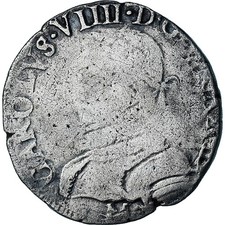 France, Charles IX, Teston, 1573, Toulouse, 2ème type, S, argent, Gadoury:429