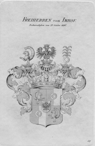 1820 imhof blason noblesse - 1820,