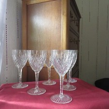 6 verres a eau en cristal de saint louis modèle Odessa
