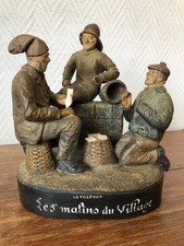 Ancienne STATUE EN TERRE CUITE L'ISLE D'ADAM Les Marins du Village Le Treport