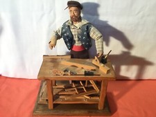 santon en terre cuite le menuisier signé Juste Marie