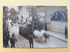 CPA Carte Photo Défilé CHARS