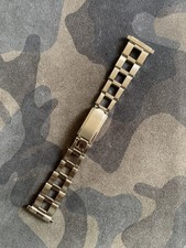 Bracelet plongée montre vintage acier riveté 18 - 22 mm - Neuf de stock - NOS