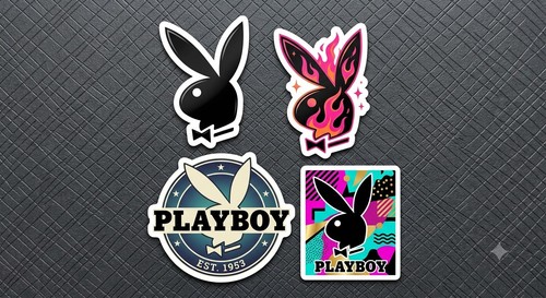 Pcs playboy bunny sticker - pcs,