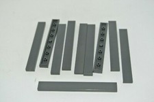 LEGO : Lot 10x Plaque Tuile 1 X 8 - Réf 4162 gris bleuté foncé - Set 76042 10179