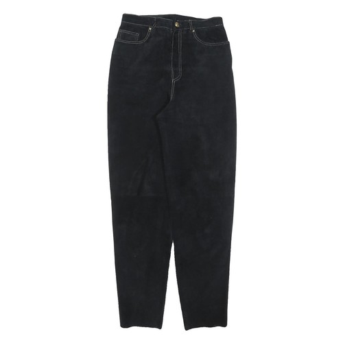 Pantalon cuir noir - en,