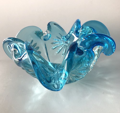 Ancien bol verre - bol, bleu