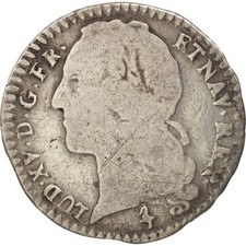 [#417101] Moneta, Francia, Louis XV, 1/10 Écu au bandeau, 12 Sols, 1/10 ECU, 176