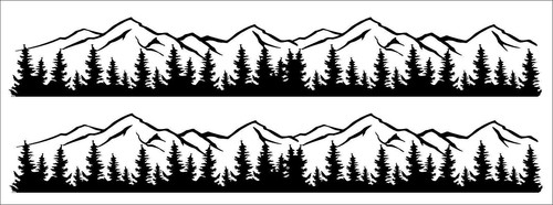 Mountain forest vinyl - 1m,