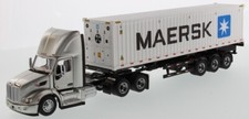 DIECAST MASTERS - Camion gris avec porte container et container - PETERBILT 5...