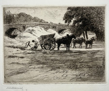 Charrette Chevaux Pont EAU