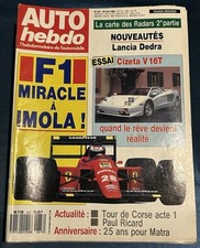 Auto Hebdo AUTOhebdo 673 26 Avril 1989 Cizeta V16 Tour de Corse Imola F1 Berger