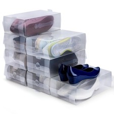 Kurtzy Boite de Rangement Chaussures en Plastique Transparent (Lot de 10) -