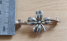 Broche Pendentif Argent Vermeil Napoleon III TREFLE  4 gr poinçon porte bonheur