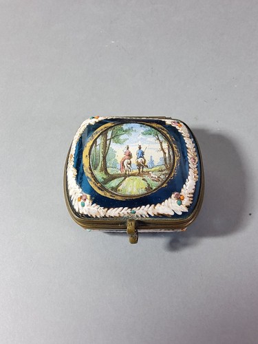 Boite pilulier ancien - en, verre