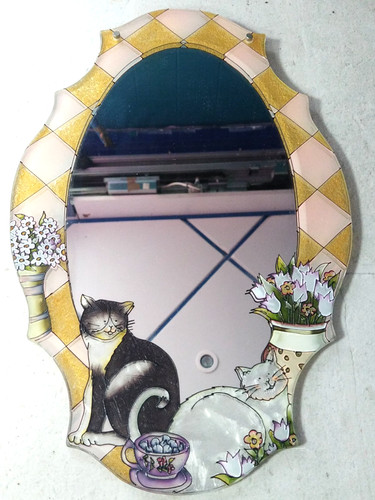 Sublime miroir vintage ovale - miroir,