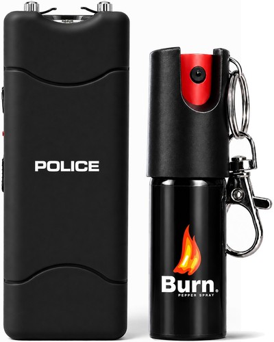 Police stun gun - burn, pepper