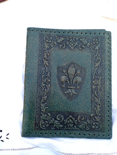 Ancien protège livre cuir - protège,