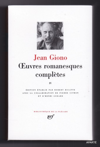 Giono oeuvres romanesques - giono,