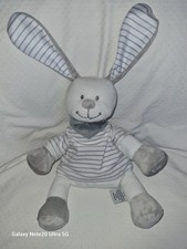 Peluche doudou lapin BABIAGE Doodoo Sans boitier 25 cm assis Neuf