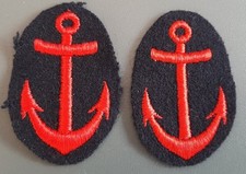 WW2 Ancres de Col Caban Veste Marine Nationale France Uniforme ORIGINAL PATCH 3