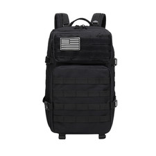Sac à dos militaire 50L noir – randonnée, trekking, voyage – robuste et étanche