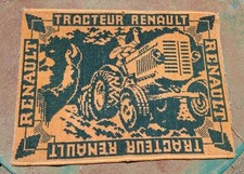 Tapis jeux de cartes ancien Renault Tracteur années 40 50 Automobile publicitair