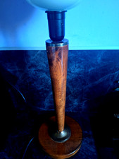 Lampe vintage type Mazda bois