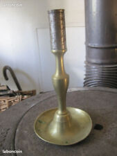 ANCIEN BOUGEOIR EN CUIVRE ET FER 24 CM