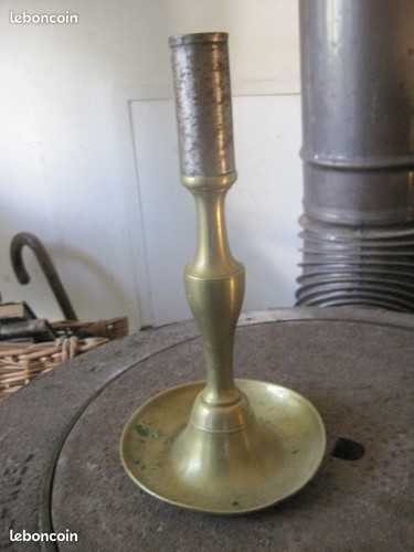 Ancien bougeoir cuivre et - bougeoir, en