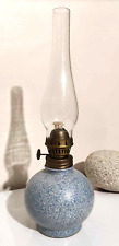 Jolie lampe à pétrole ancienne bleu - rare - vintage