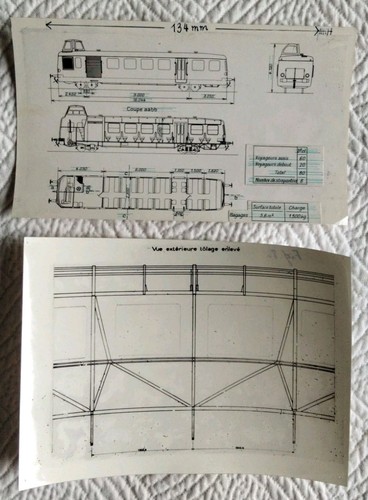 Sncf autorail 150 - 150, ch~plan