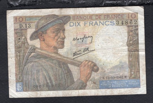 Francs mineur 10 - mineur, 15.10.1942