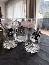 Lot de 4 verres 14,5 cm décor