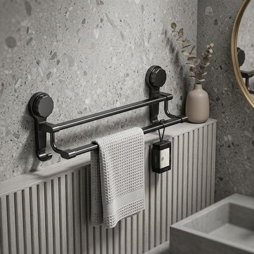Porte serviettes double barre - porte-serviettes,