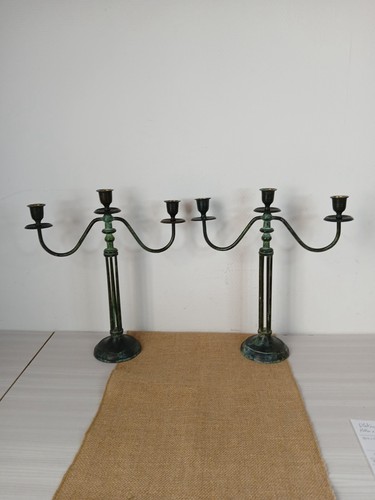 Paire chandeliers ancien en - paire, de