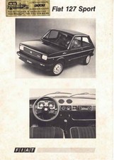Catalogue Brochure Fiat 127 Sport 1979, Belgique en français