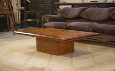 Table basse en loupe d'orme