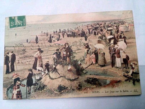 Cpa mers jeux sur sable - cpa,